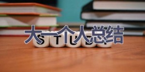 大一个人总结(21篇范文）