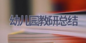 幼儿园教研总结(17篇范文）