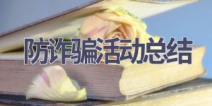 防诈骗活动总结(13篇范文）