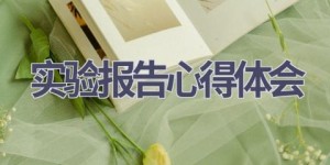 实验报告心得体会(15篇范文）