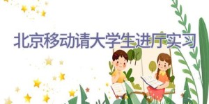 北京移动请大学生进厅实习