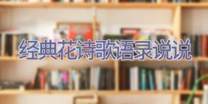 经典花诗歌语录说说