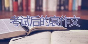 考试后的哀作文