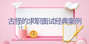古怪的求职面试经典案例