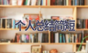 个人总结简短(20篇范文）