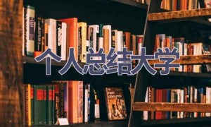 个人总结大学(17篇范文）