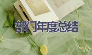 部门年度总结(10篇范文）
