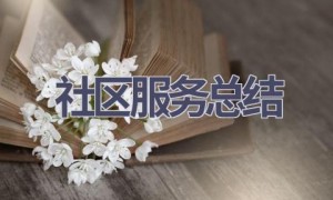 社区服务总结(6篇范文）