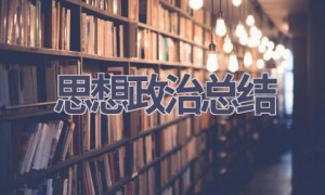 思想政治总结(15篇范文）
