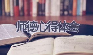 师德心得体会(20篇范文）