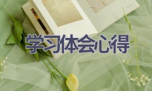 学习体会心得(20篇范文）