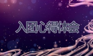入团心得体会(8篇范文）