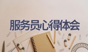 服务员心得体会(17篇范文）