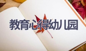 教育心得幼儿园(20篇范文）