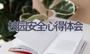 校园安全心得体会(15篇范文）