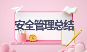 安全管理总结(11篇范文）