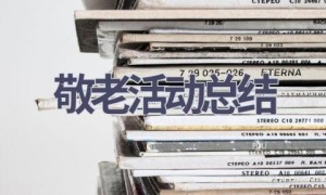 敬老活动总结(15篇范文）