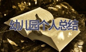 幼儿园个人总结(13篇范文）