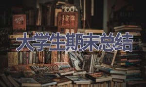 大学生期末总结(8篇范文）