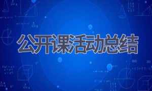 公开课活动总结(14篇范文）