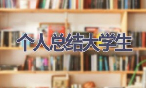 个人总结大学生(15篇范文）