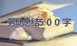 劳动总结500字(10篇范文）