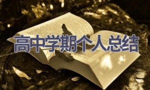 高中学期个人总结(12篇范文）