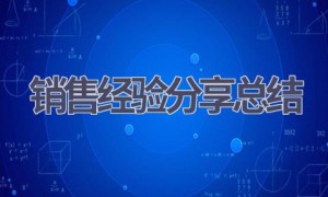 销售经验分享总结(18篇范文）