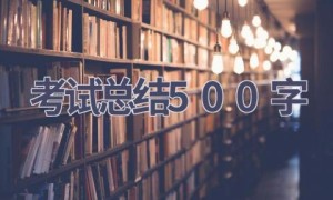 考试总结500字(15篇范文）