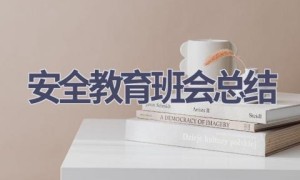 安全教育班会总结(15篇范文）