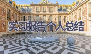 实习报告个人总结(10篇范文）