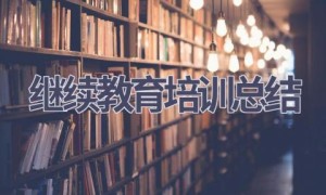 继续教育培训总结(18篇范文）