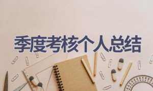 季度考核个人总结(15篇范文）