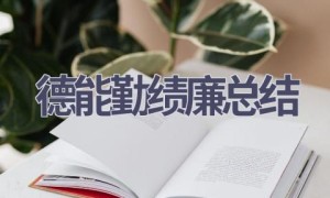 德能勤绩廉总结(20篇范文）