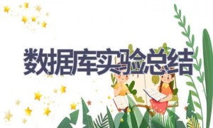 数据库实验总结(7篇范文）