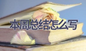本周总结怎么写(15篇范文）