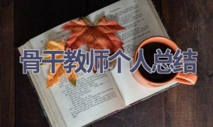 骨干教师个人总结(13篇范文）