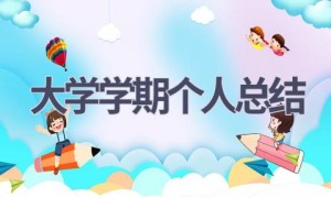 大学学期个人总结(8篇范文）