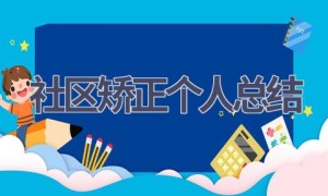 社区矫正个人总结(20篇范文）