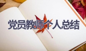 党员教师个人总结(11篇范文）
