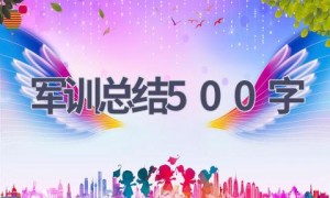 军训总结500字(15篇范文）