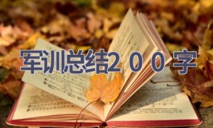 军训总结200字(4篇范文）