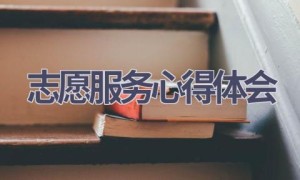 志愿服务心得体会(21篇范文）