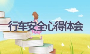 行车安全心得体会(16篇范文）
