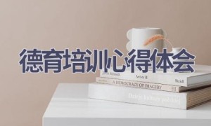 德育培训心得体会(17篇范文）