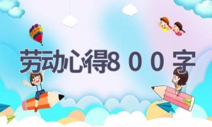 劳动心得800字(13篇范文）