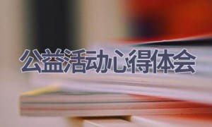 公益活动心得体会(11篇范文）