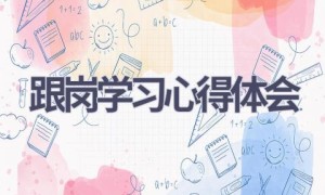 跟岗学习心得体会(14篇范文）