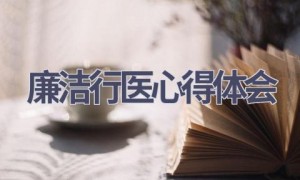 廉洁行医心得体会(14篇范文）