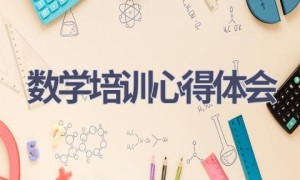 数学培训心得体会(20篇范文）